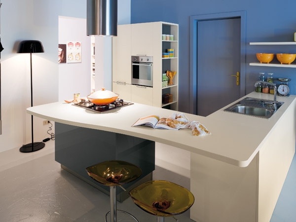 Cucine con isola rotonda: foto cucine moderne penisola. focolari ... Lampade per penisole